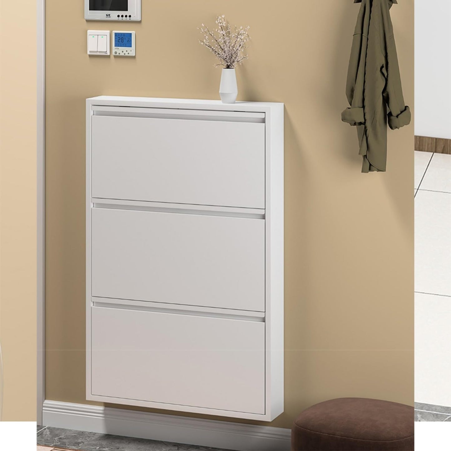 Narrow Hallway Shoe Cabinet