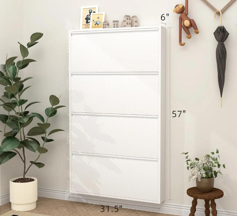 Narrow Hallway Shoe Cabinet