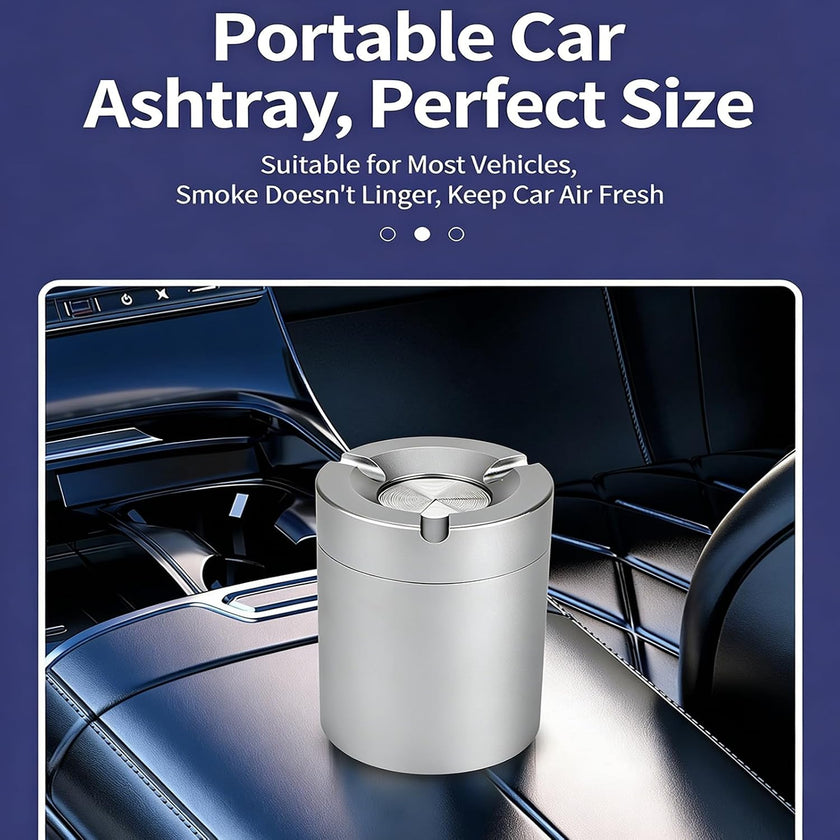 Premium Rotating Ashtray with Lid