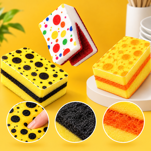 3PCS Double-Sided Scrub Sponge