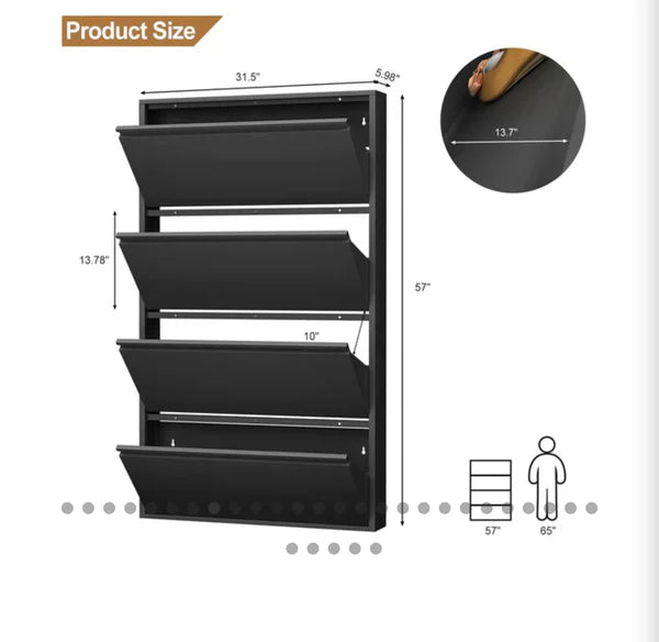 Narrow Hallway Shoe Cabinet