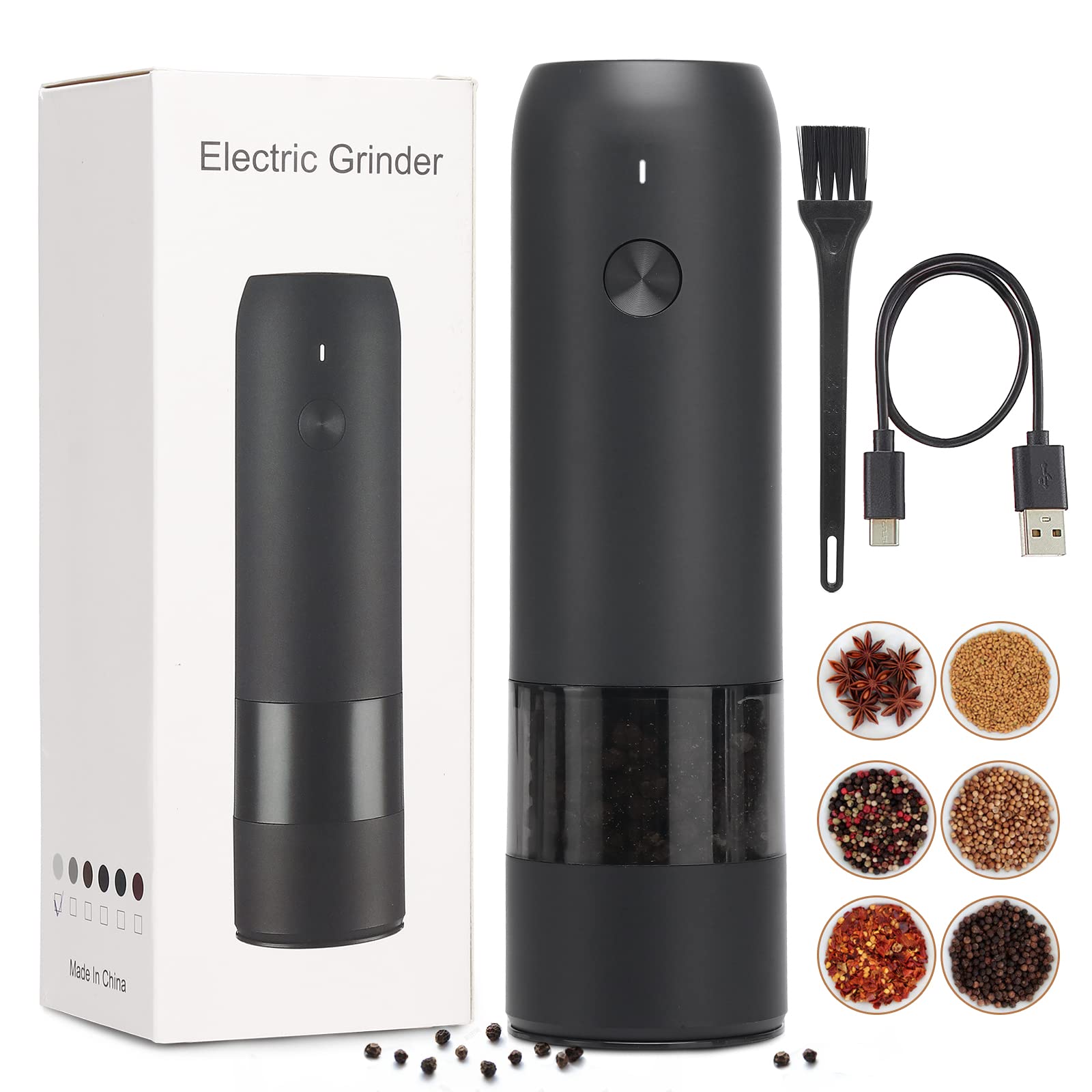 Rechargeable Electric Salt & Pepper Grinder Set