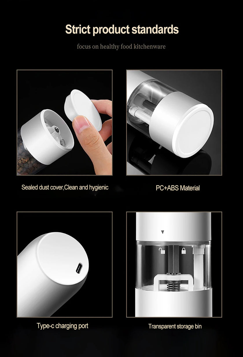 Rechargeable Electric Salt & Pepper Grinder Set