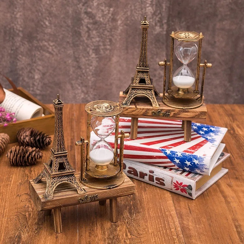 Eiffel Tower Luxury Rotating Sand Hourglass