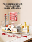 Kitchen Sponge And Towel Drain Rack