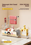 Kitchen Sponge And Towel Drain Rack