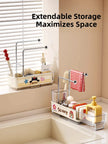 Kitchen Sponge And Towel Drain Rack