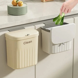 Wall-Mounted Kitchen Trash Bin with Lid