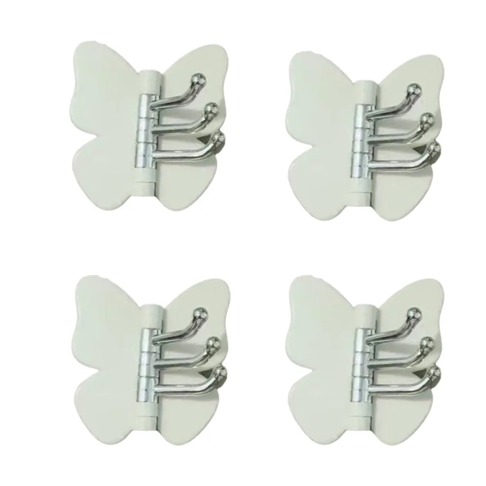 4PCS Rotating Butterfly Wall Hooks