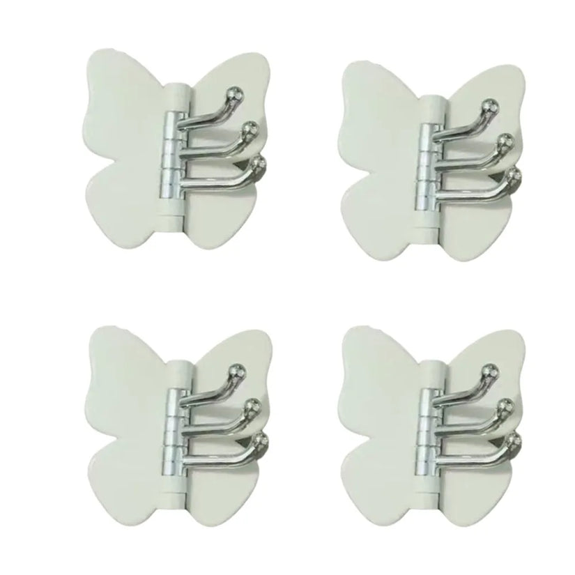 4PCS Rotating Butterfly Wall Hooks