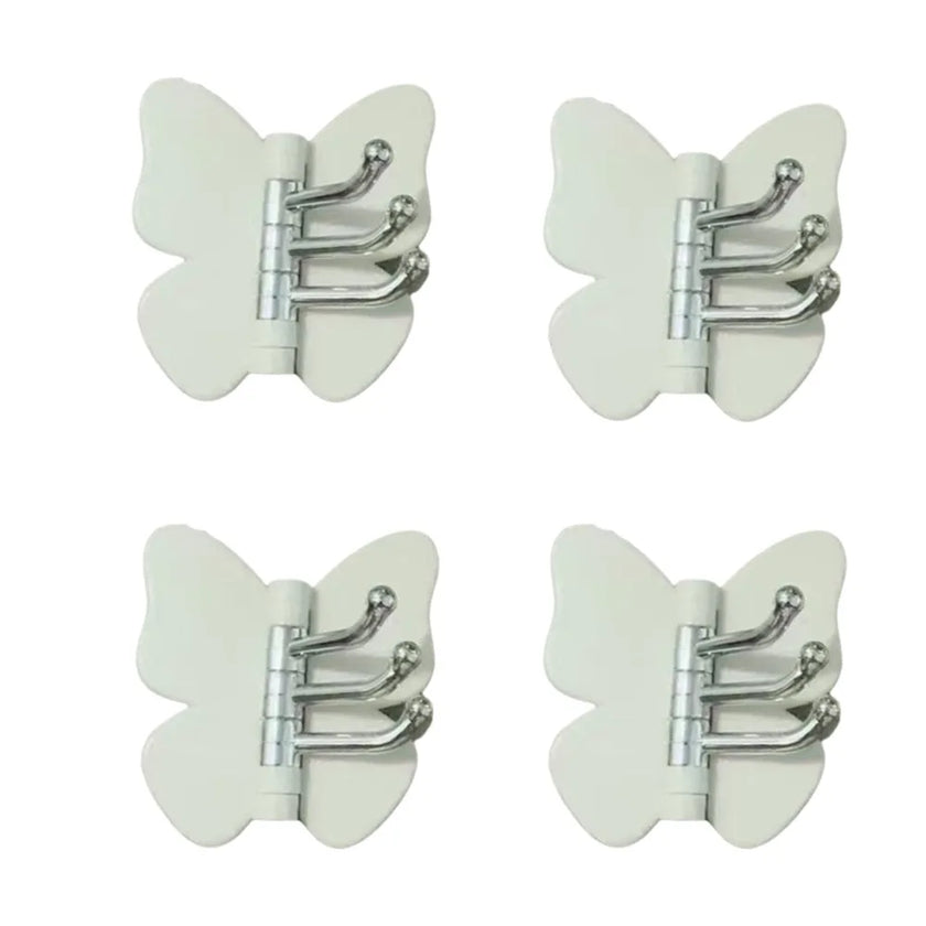 4PCS Rotating Butterfly Wall Hooks