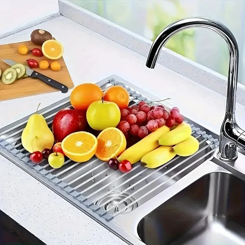 Roll-Up Sink Drying Rack