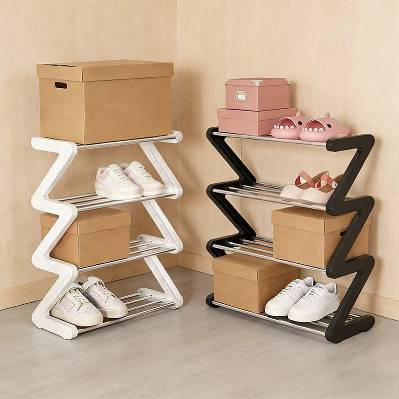 Z-Shaped Shoe Rack