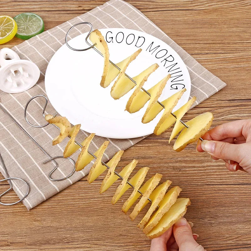 Rotating Potato Spiral Slicer