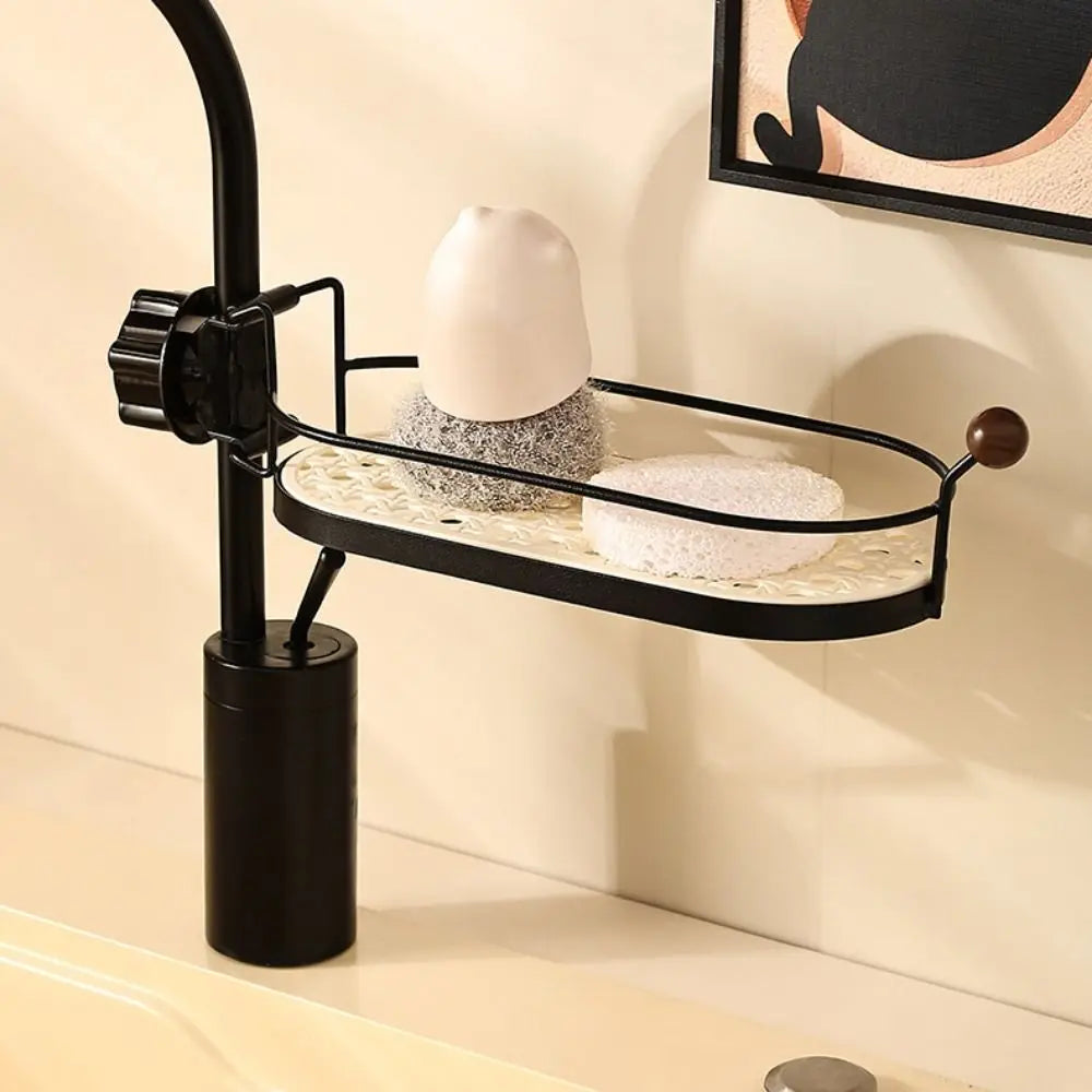 Removable Faucet Soap & Sponge Holder Rack