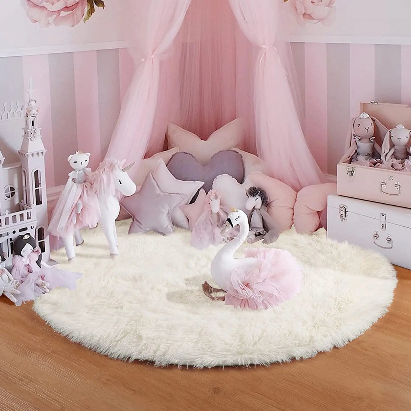 Round Fluffy Soft Area Rug