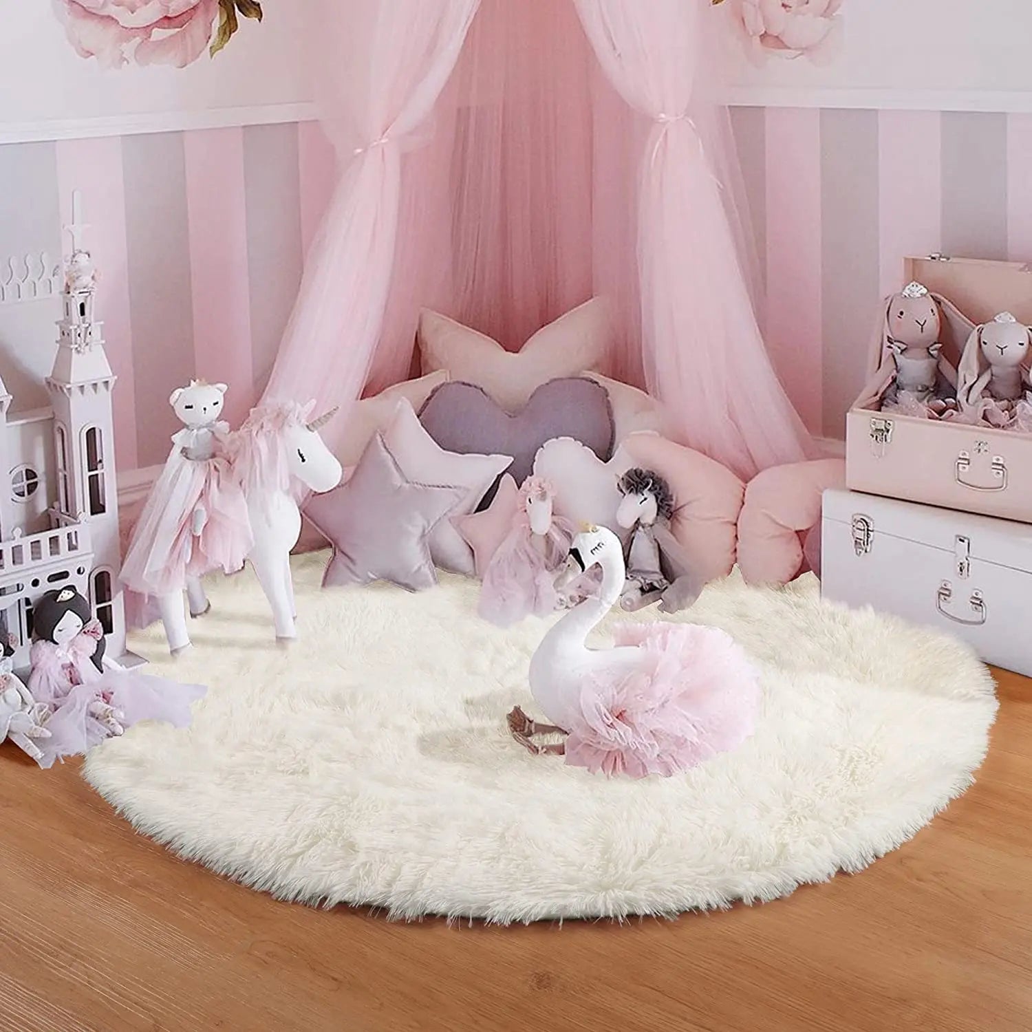 Round Fluffy Soft Area Rug