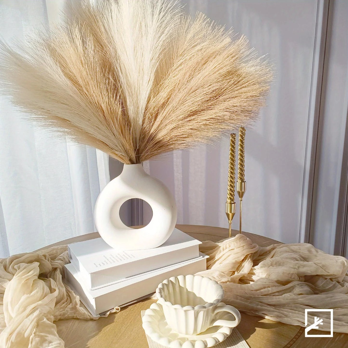 Artificial Pampas Grass Set