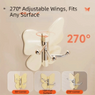 4PCS Rotating Butterfly Wall Hooks