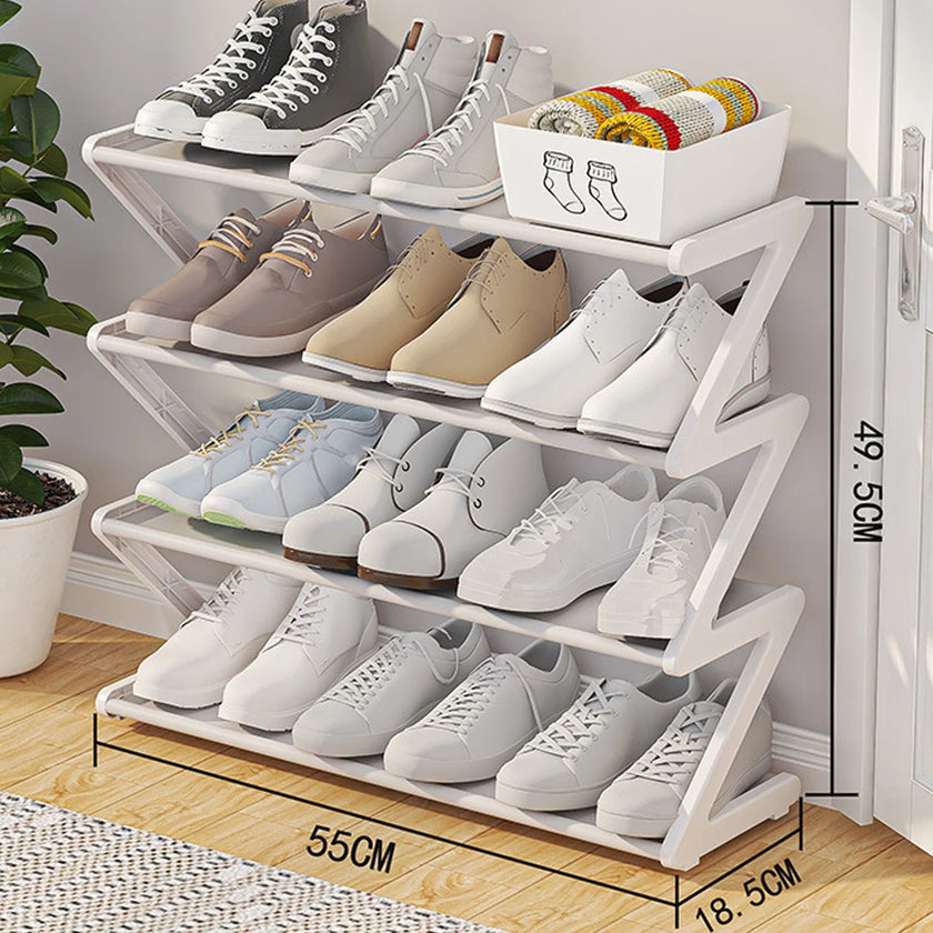 Z-Shaped Shoe Rack