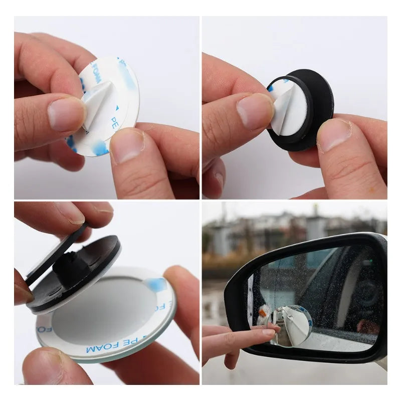 2Pcs 360° Adjustable Blind Spot Mirror