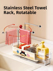 Kitchen Sponge And Towel Drain Rack