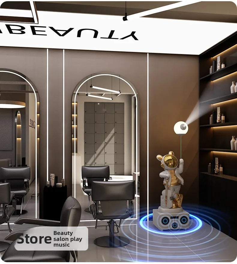 Karaoke Rabbit Astronaut Statue