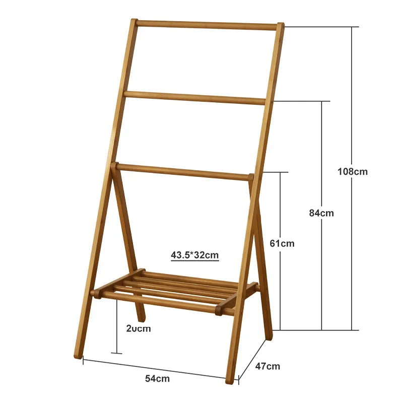 Foldable Wooden Clothes Rack
