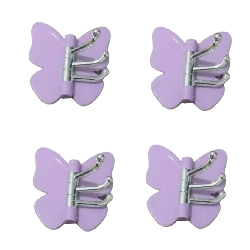4PCS Rotating Butterfly Wall Hooks