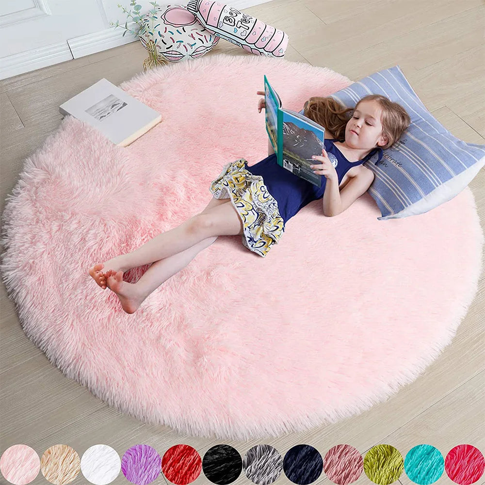 Round Fluffy Soft Area Rug