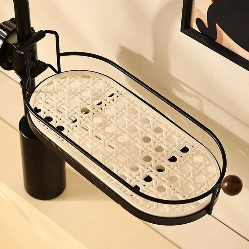 Removable Faucet Soap & Sponge Holder Rack