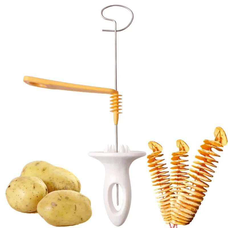 Rotating Potato Spiral Slicer