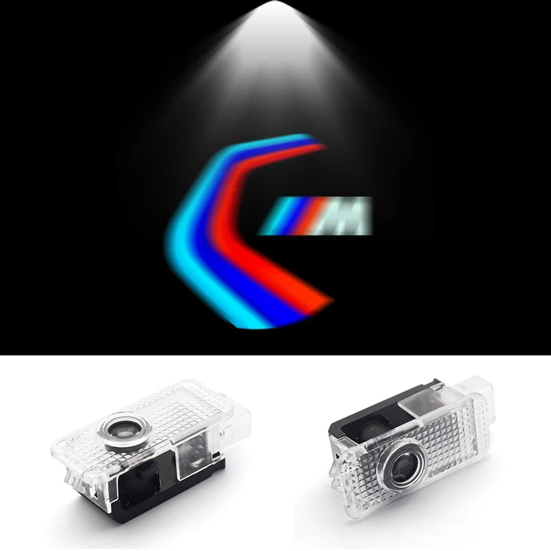 2Pcs 3D LED Car Door Welcome Lights