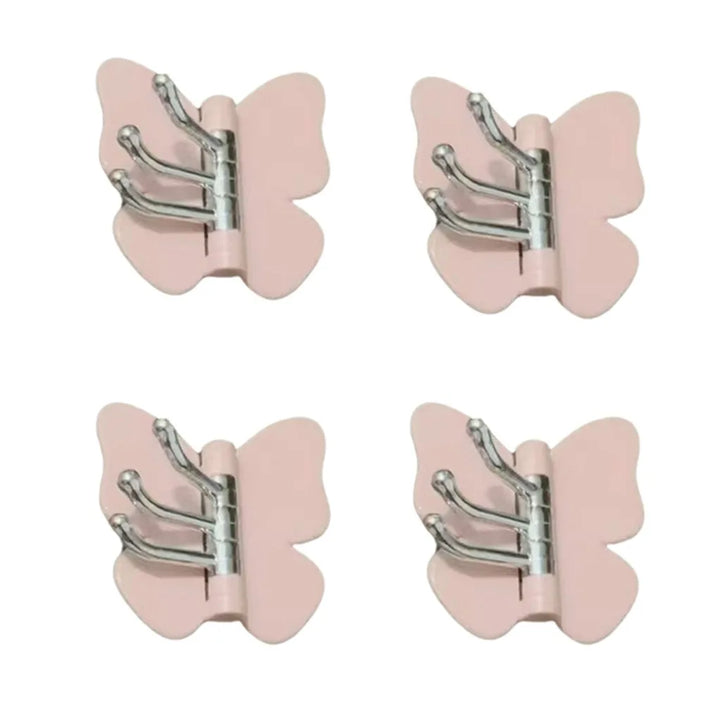 4PCS Rotating Butterfly Wall Hooks