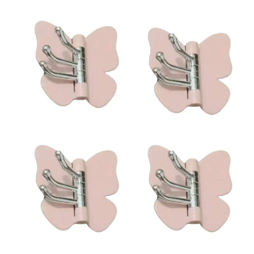 4PCS Rotating Butterfly Wall Hooks