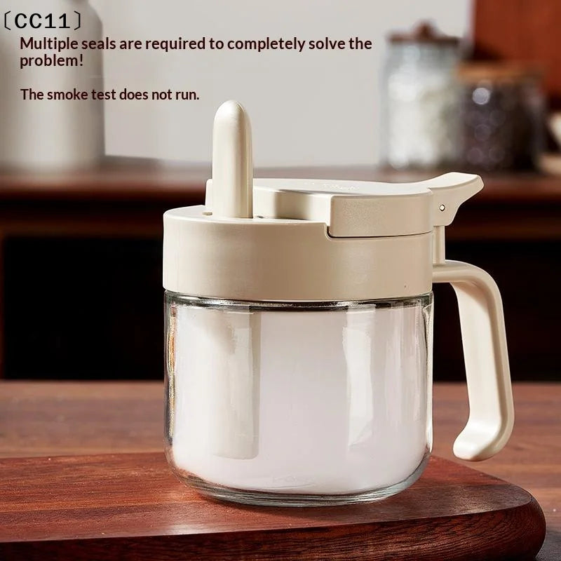 Glass Containers with Spoons