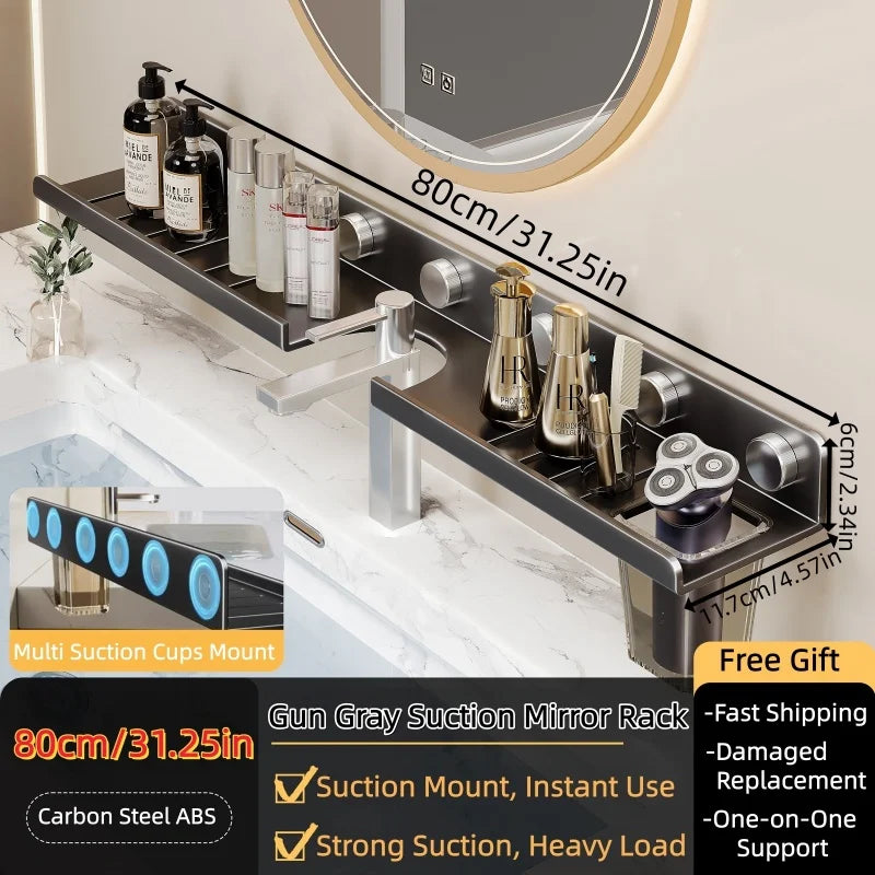 No-Drill Bathroom Vanity Storage Shelf