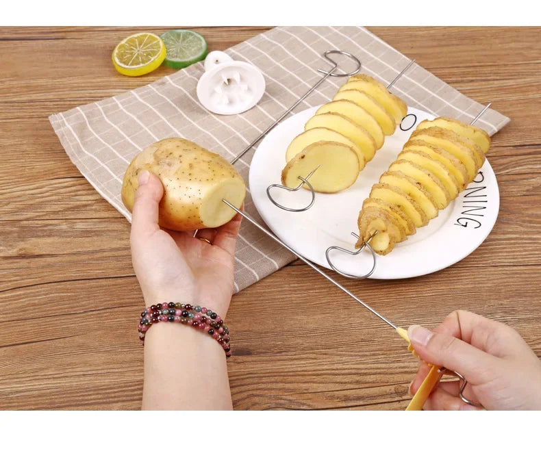 Rotating Potato Spiral Slicer
