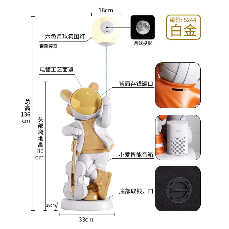 Karaoke Rabbit Astronaut Statue