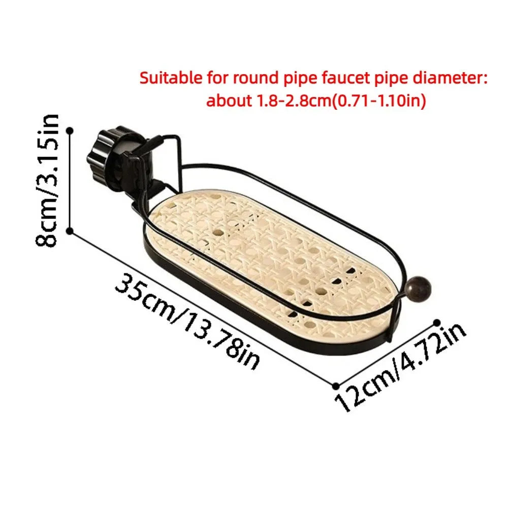 Removable Faucet Soap & Sponge Holder Rack