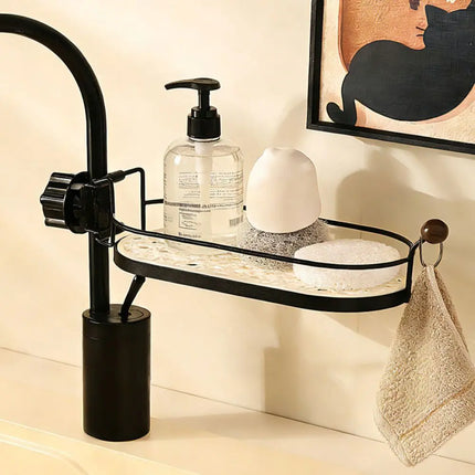 Removable Faucet Soap & Sponge Holder Rack