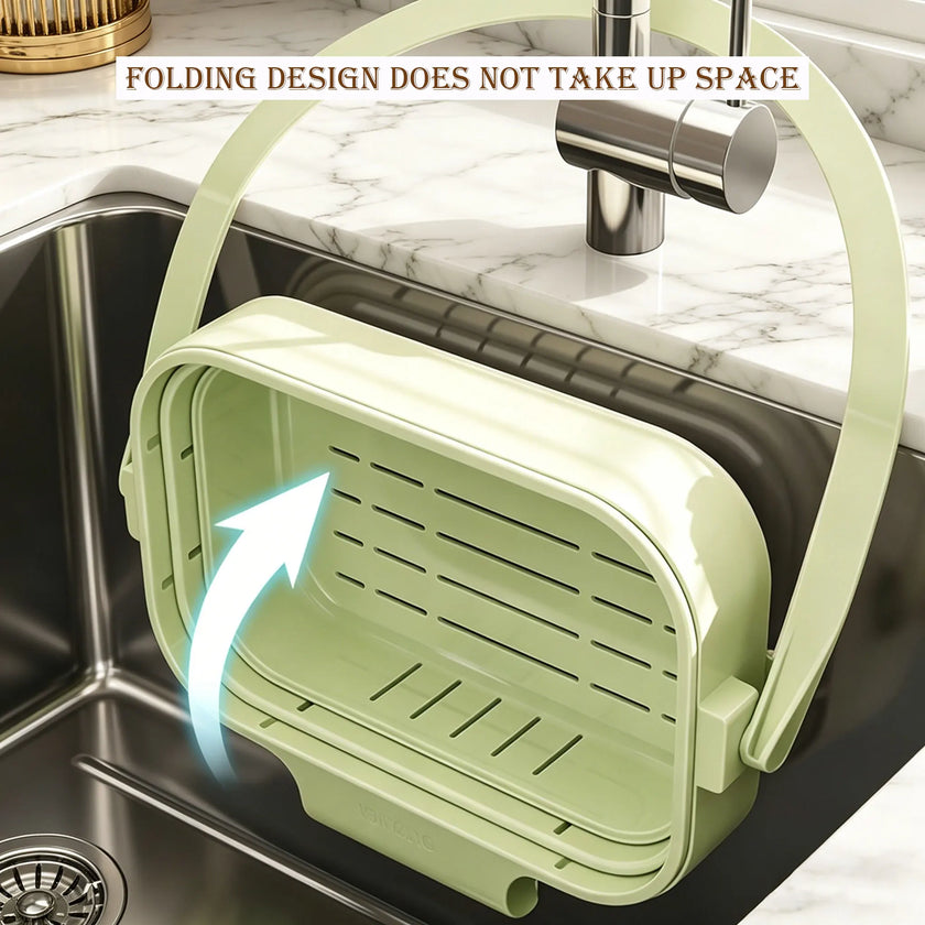 Kitchen Sink Foldable Drain Basket