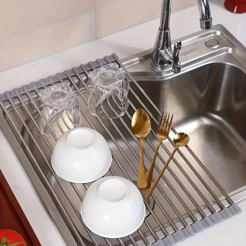 Roll-Up Sink Drying Rack