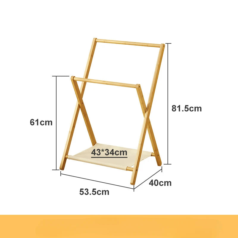 Foldable Wooden Clothes Rack