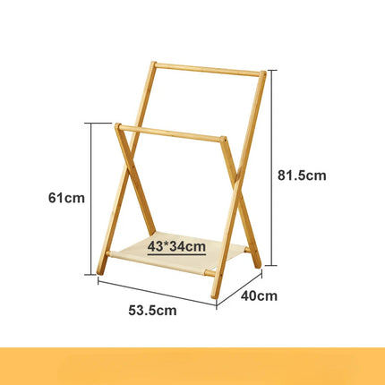 Foldable Wooden Clothes Rack