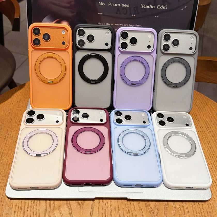 Matte Magnetic Ring Case for iPhone 17/18 Pro Max