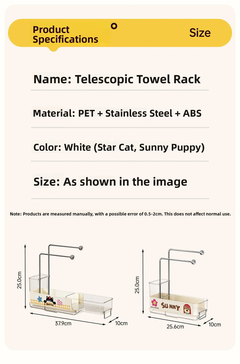 Kitchen Sponge And Towel Drain Rack