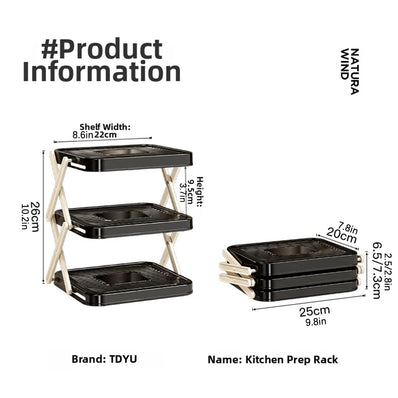 3-Tier Kitchen Organizer Rack