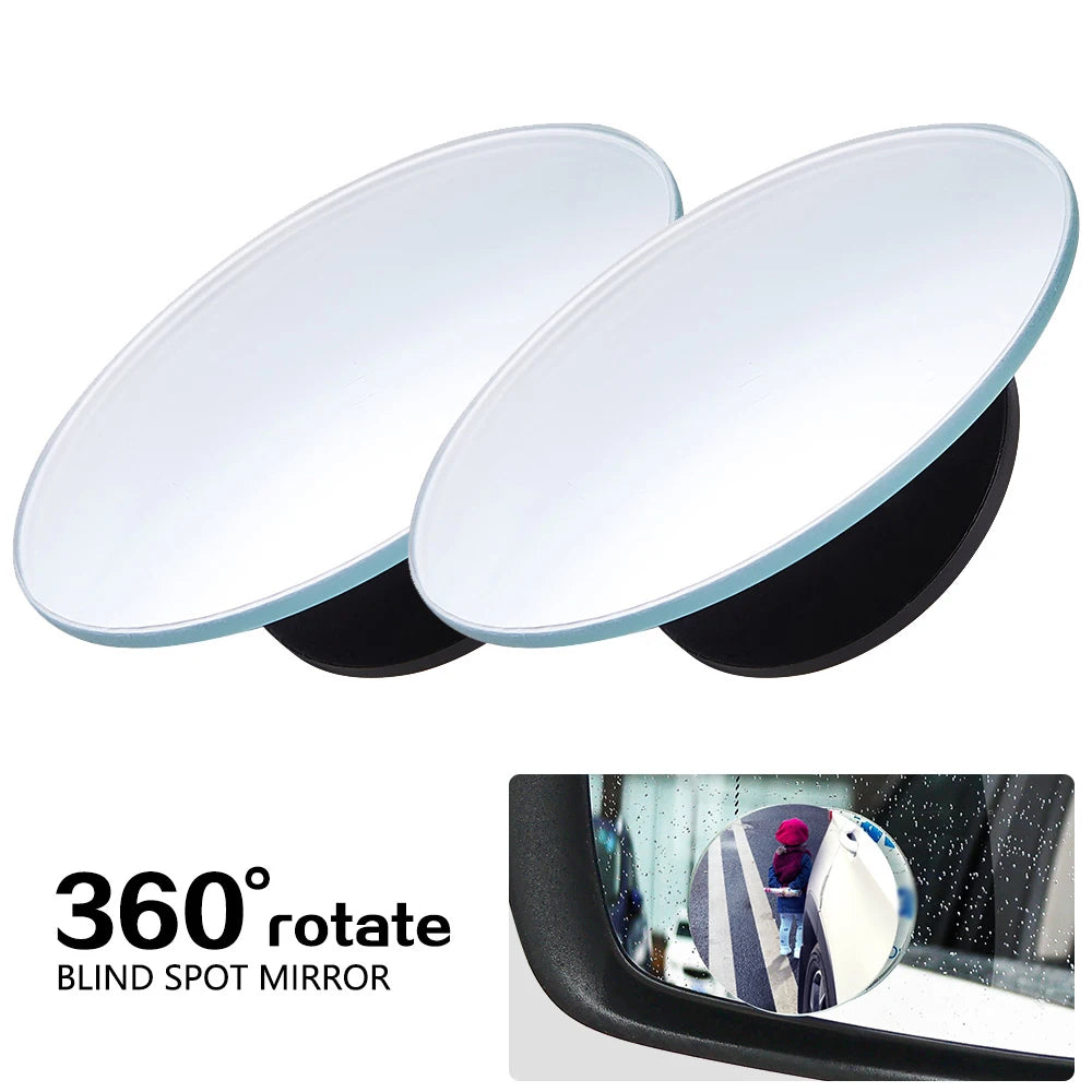 2Pcs 360° Adjustable Blind Spot Mirror