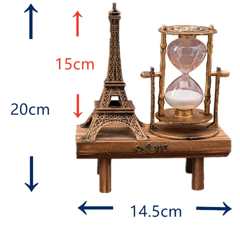 Eiffel Tower Luxury Rotating Sand Hourglass